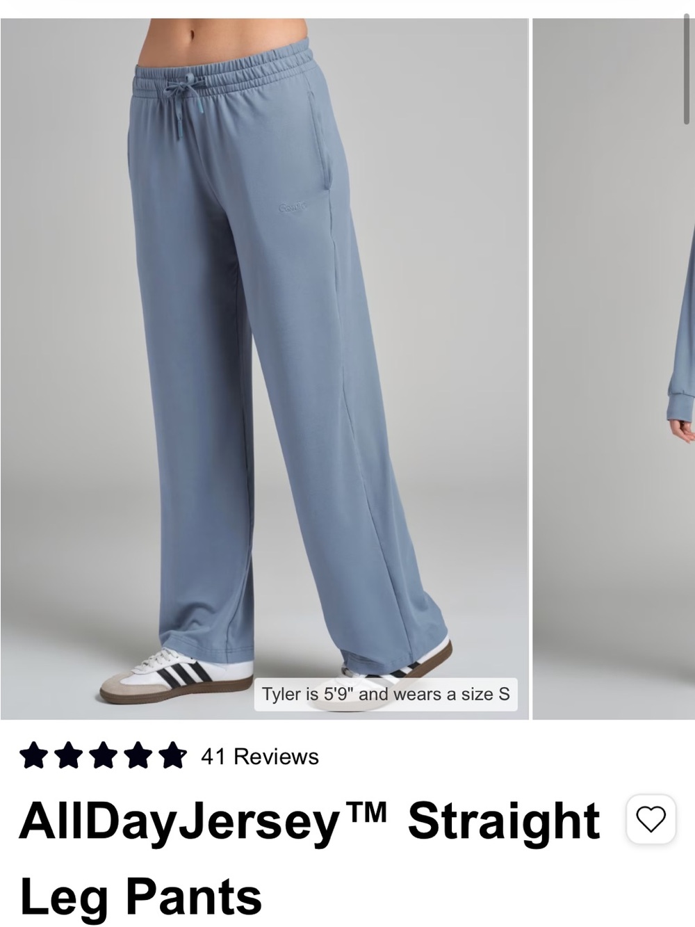 Comfrt AllDayJersey Straight Leg Pants Slate Blue Size XL